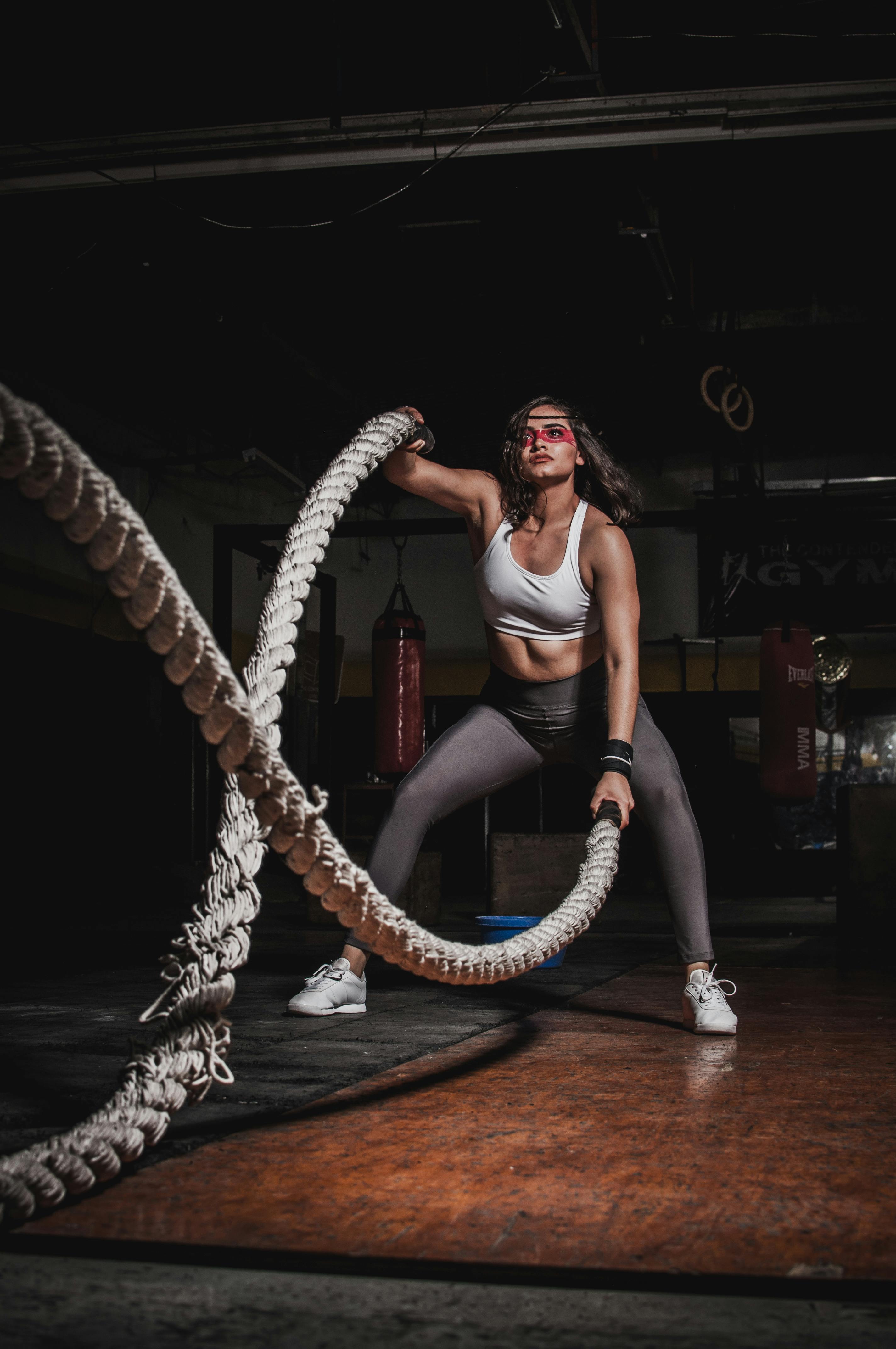 Woman committing to fitness goals
